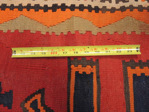 Kilim Red Runner Flat Woven 411 X 1010  Area Rug 100-110474 Image 6