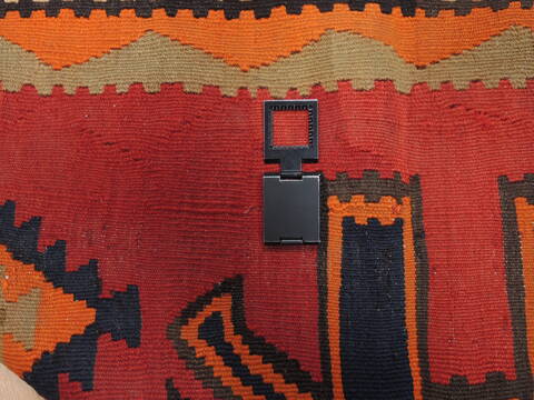 Kilim Red Runner Flat Woven 411 X 1010  Area Rug 100-110474 Image 7