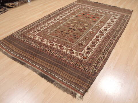 Kilim Brown Flat Woven 57 X 92  Area Rug 100-110477 Image 2