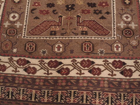 Kilim Brown Flat Woven 57 X 92  Area Rug 100-110477 Image 4