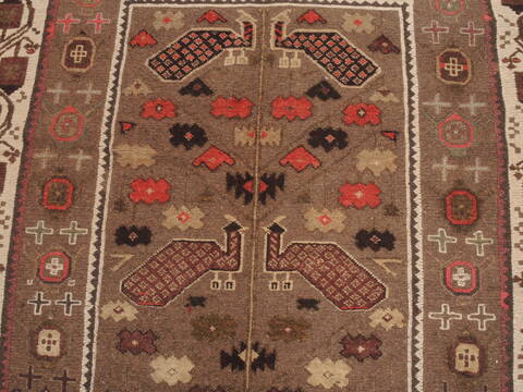 Kilim Brown Flat Woven 57 X 92  Area Rug 100-110477 Image 5
