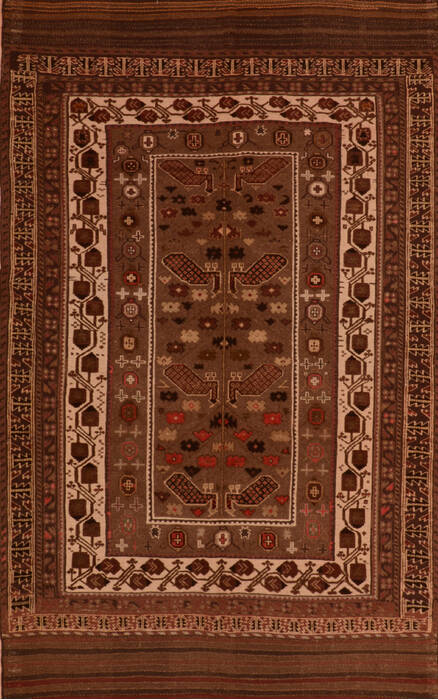 Kilim Brown Flat Woven 57 X 92  Area Rug 100-110477 Image 0