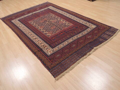 Kilim Blue Flat Woven 53 X 86  Area Rug 100-110479 Image 3