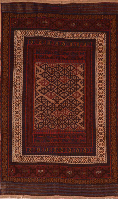 Kilim Blue Flat Woven 53 X 86  Area Rug 100-110479 Image 0