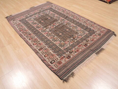 Kilim Cream Flat Woven 48 X 73  Area Rug 100-110482 Image 3