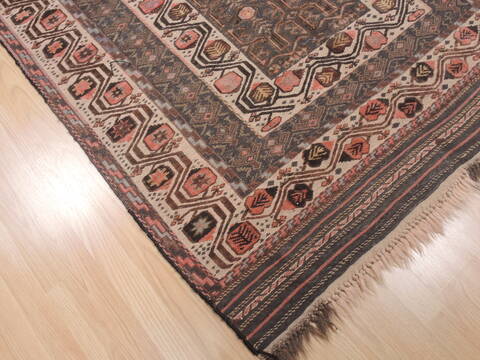 Kilim Cream Flat Woven 48 X 73  Area Rug 100-110482 Image 4