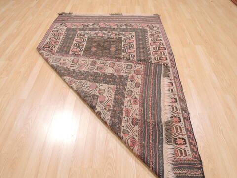 Kilim Cream Flat Woven 48 X 73  Area Rug 100-110482 Image 6