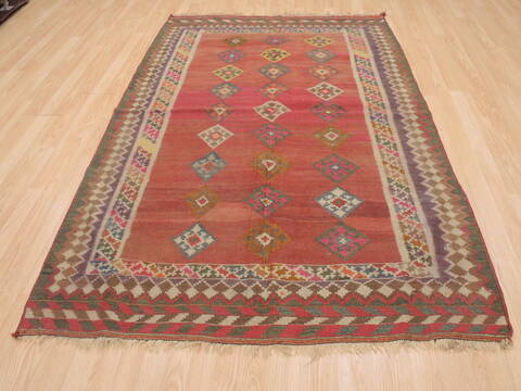 Kilim Red Flat Woven 48 X 73  Area Rug 100-110483 Image 1