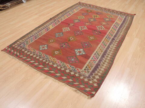 Kilim Red Flat Woven 48 X 73  Area Rug 100-110483 Image 2