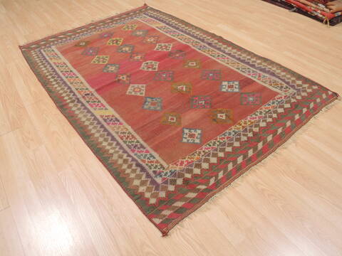 Kilim Red Flat Woven 48 X 73  Area Rug 100-110483 Image 3