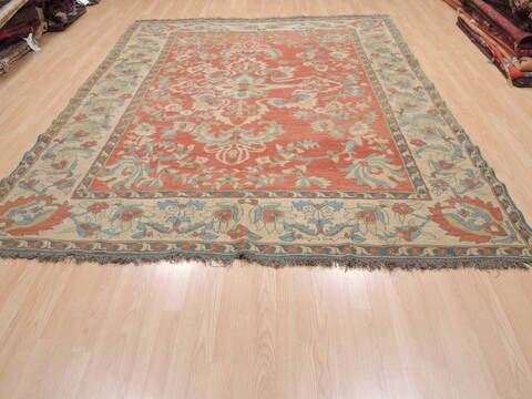 Kilim Green Flat Woven 79 X 910  Area Rug 100-110485 Image 1
