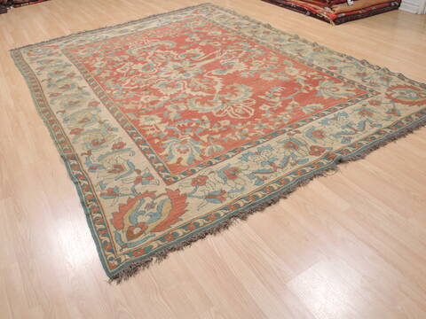 Kilim Green Flat Woven 79 X 910  Area Rug 100-110485 Image 3