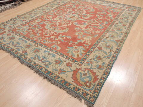 Kilim Green Flat Woven 79 X 910  Area Rug 100-110485 Image 4