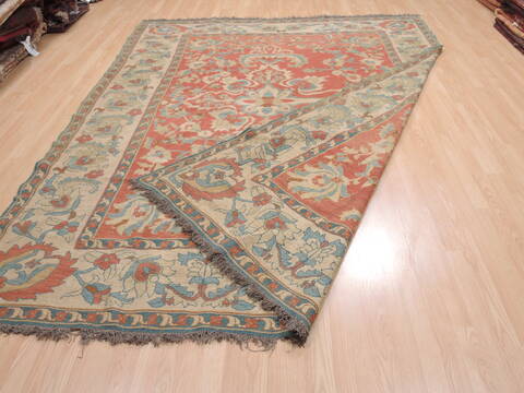 Kilim Green Flat Woven 79 X 910  Area Rug 100-110485 Image 6