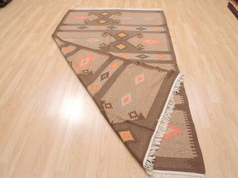 Kilim Brown Flat Woven 48 X 79  Area Rug 100-110486 Image 5