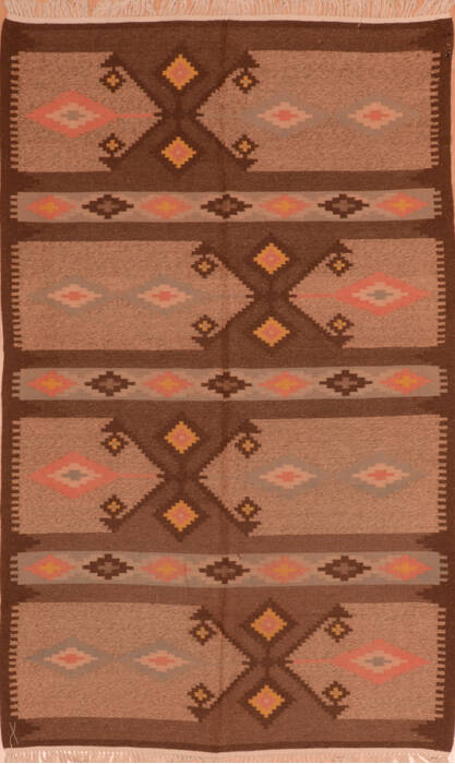 Kilim Brown Flat Woven 48 X 79  Area Rug 100-110486 Image 0