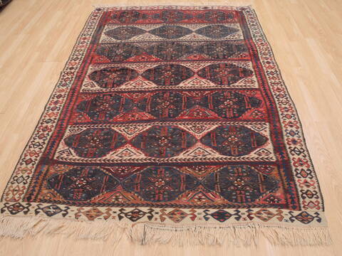 Kilim Blue Flat Woven 411 X 71  Area Rug 100-110489 Image 1