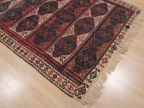 Kilim Blue Flat Woven 411 X 71  Area Rug 100-110489 Image 4