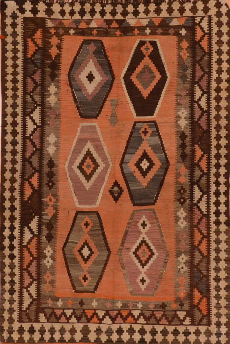 Kilim Brown Flat Woven 43 X 69  Area Rug 100-110490 Image 0