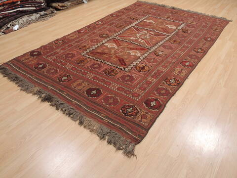 Kilim Red Flat Woven 511 X 87  Area Rug 100-110494 Image 2