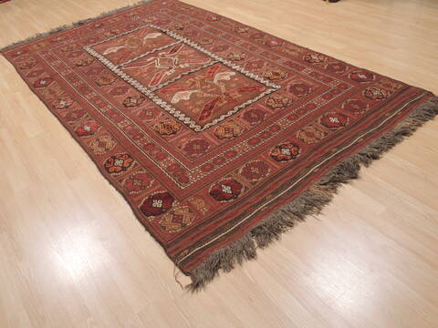 Kilim Red Flat Woven 511 X 87  Area Rug 100-110494 Image 3