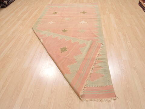 Kilim Beige Flat Woven 62 X 89  Area Rug 100-110498 Image 5