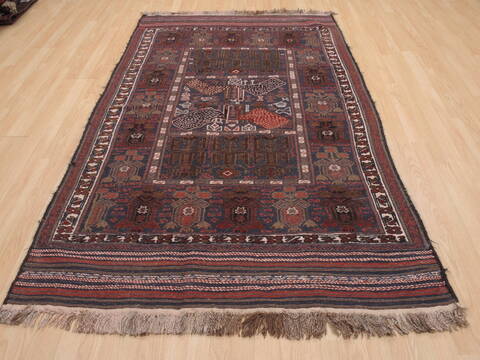 Kilim Blue Flat Woven 47 X 78  Area Rug 100-110499 Image 1