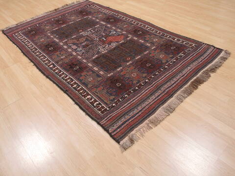 Kilim Blue Flat Woven 47 X 78  Area Rug 100-110499 Image 3