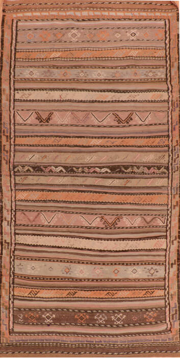Kilim Beige Flat Woven 311 X 86  Area Rug 100-110505 Image 0