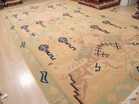 Kilim Beige Flat Woven 911 X 1711  Area Rug 100-110506 Image 3