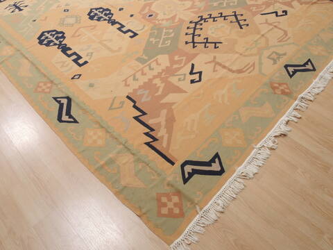 Kilim Beige Flat Woven 911 X 1711  Area Rug 100-110506 Image 4