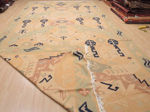Kilim Beige Flat Woven 911 X 1711  Area Rug 100-110506 Image 7