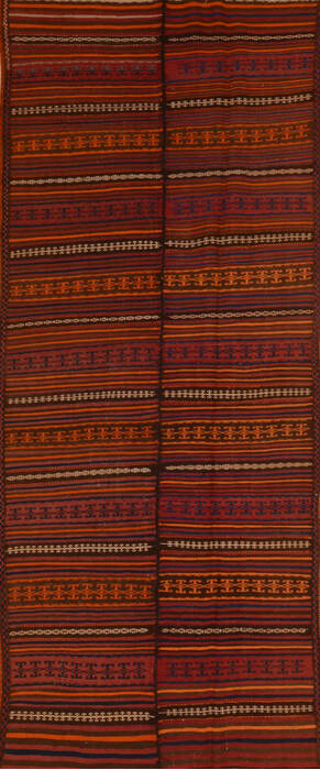 Kilim Red Runner Flat Woven 44 X 113  Area Rug 100-110508 Image 0