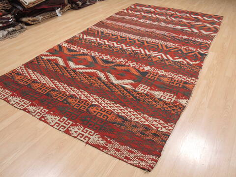 Kilim Red Flat Woven 64 X 123  Area Rug 100-110509 Image 2