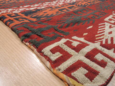 Kilim Red Flat Woven 64 X 123  Area Rug 100-110509 Image 4