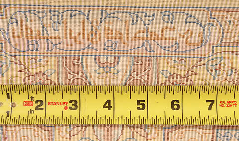 Qum Yellow Hand Knotted 67 X 910  Area Rug 254-110512 Image 2