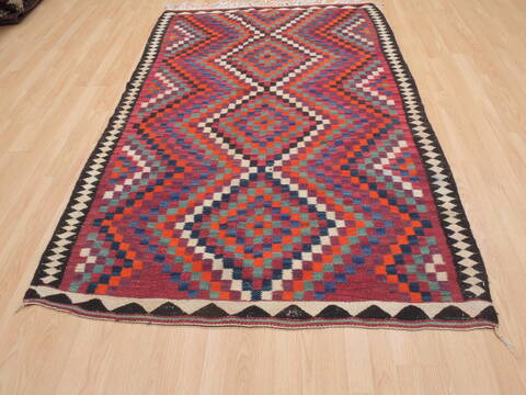 Kilim Red Flat Woven 48 X 75  Area Rug 100-110513 Image 1