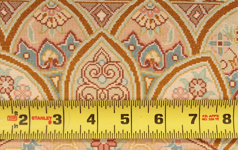 Qum Yellow Hand Knotted 67 X 97  Area Rug 254-110514 Image 1