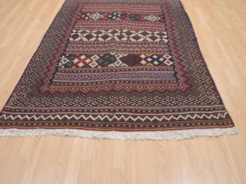 Kilim Brown Flat Woven 51 X 611  Area Rug 100-110531 Image 1