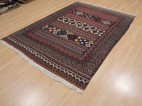 Kilim Brown Flat Woven 51 X 611  Area Rug 100-110531 Image 2