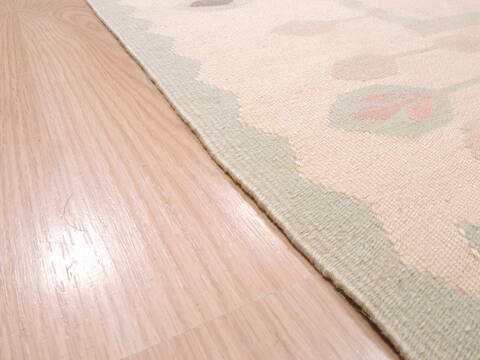 Kilim Beige Flat Woven 97 X 117  Area Rug 100-110557 Image 6
