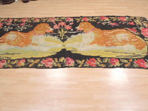 Kilim Green Runner Flat Woven 49 X 1011  Area Rug 100-110558 Image 4