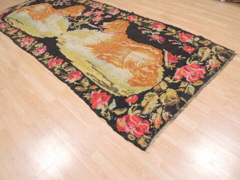 Kilim Green Runner Flat Woven 49 X 1011  Area Rug 100-110558 Image 5
