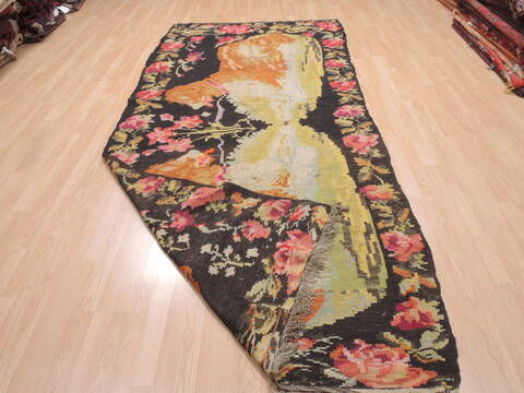 Kilim Green Runner Flat Woven 49 X 1011  Area Rug 100-110558 Image 8