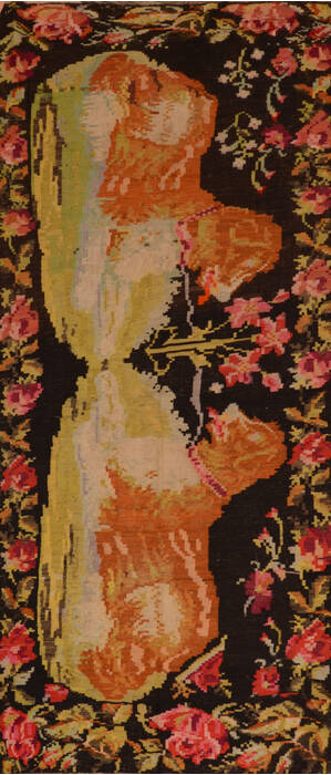 Kilim Green Runner Flat Woven 49 X 1011  Area Rug 100-110558 Image 0