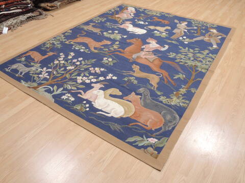 Kilim Blue Flat Woven 610 X 87  Area Rug 100-110567 Image 2