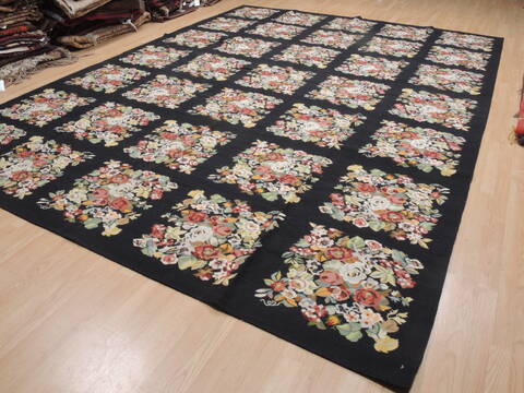 Kilim Blue Flat Woven 100 X 136  Area Rug 100-110572 Image 2