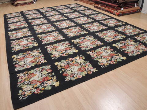 Kilim Blue Flat Woven 100 X 136  Area Rug 100-110572 Image 3
