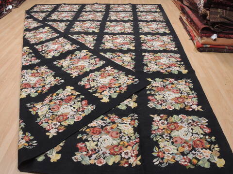 Kilim Blue Flat Woven 100 X 136  Area Rug 100-110572 Image 6