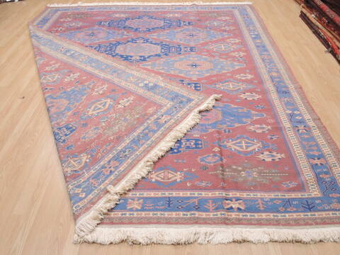Kilim Blue Square Flat Woven 90 X 105  Area Rug 100-110580 Image 6